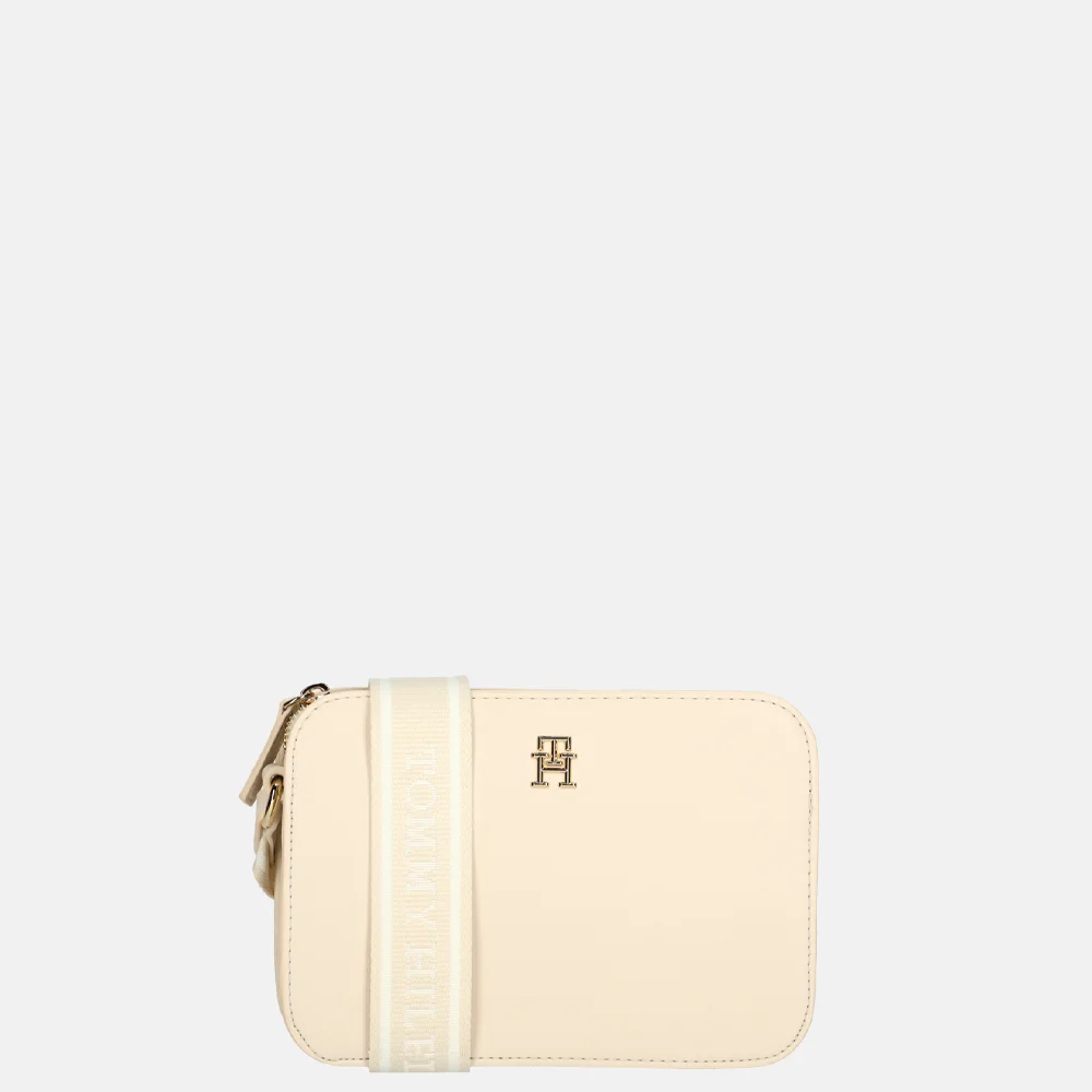 Tommy Hilfiger Logo Tape crossbody tas beige